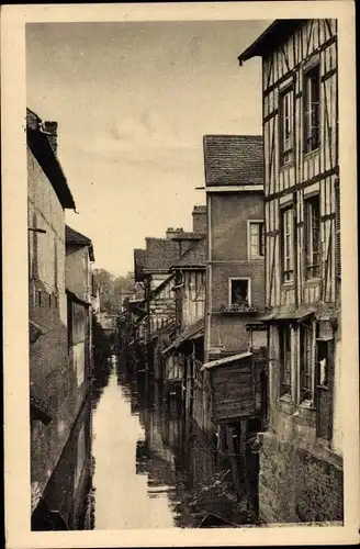 Ak Troyes Aube, Blick auf den Steg des Pont des Cailles