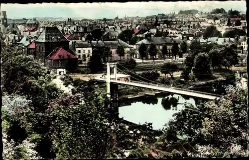 Ak Charleville Marne, Ortsansicht, Brücke