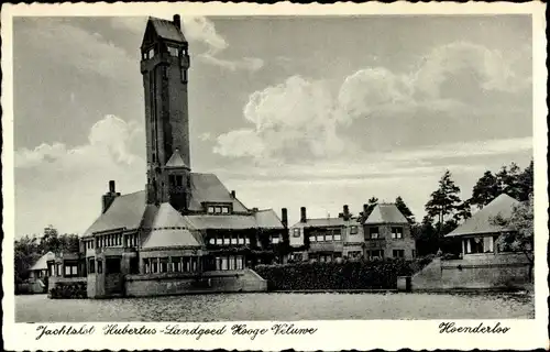 Ak Hoenderloo Gelderland, Jagdschloss Hubertus, Landgut Hooge Veluwe