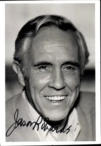 Ak Schauspieler Jason Robards, Portrait, Autogramm