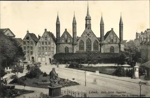 Ak Hansestadt Lübeck, Heil. Geist-Hospital