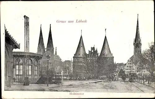 Ak Hansestadt Lübeck, Holstentor