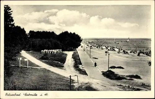 Ak Ostseebad Grömitz in Holstein, Strand, Promenade