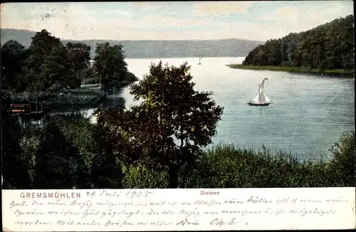 Ak Gremsmühlen Malente in Ostholstein, Blick auf den Dieksee