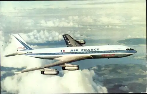Ak Französisches Passagierflugzeug der Air France, Boeing 707 Intercontinental, F-BHSB