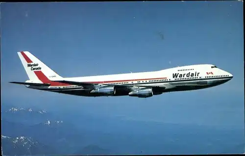 Ak Passagierflugzeug Wardair Canada, Boeing 747, 1975