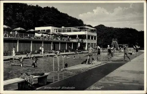 Ak Wiesbaden in Hessen, Opelbad