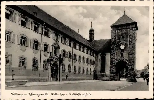 Ak Villingen im Schwarzwald, Bickentor, Klosterschule