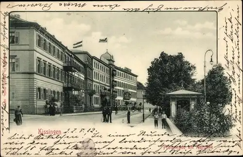 Ak Bad Kissingen Unterfranken Bayern, Promenade, Kurpark, Passanten