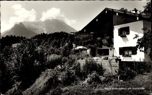 Ak Ramsau im Berchtesgadener Land Oberbayern, Haus Unterroßhof, Hochkalter