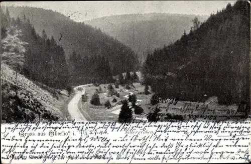 Ak Oberhof im Thüringer Wald, Silbergraben