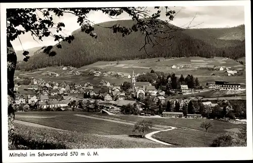 Ak Mitteltal Baiersbronn im Schwarzwald, Gesamtansicht