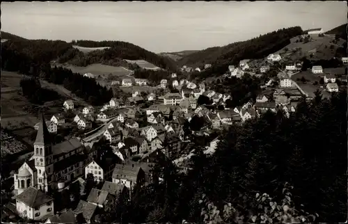 Ak Lauterbach im Schwarzwald, Ortsansicht, Kirche