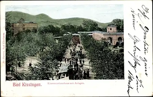 Ak Bad Kissingen Unterfranken Bayern, Konversationshaus, Anlagen