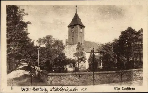 Ak Berlin Steglitz Lankwitz, Alte Dorfkirche