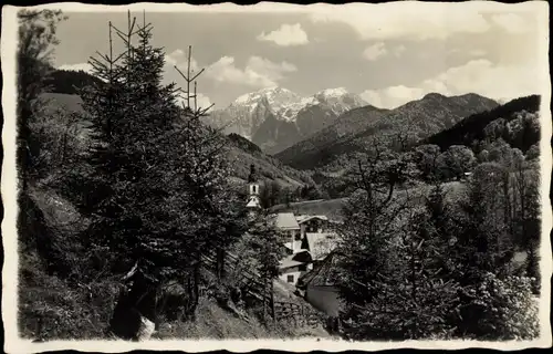 Foto Ak Ramsau im Berchtesgadener Land Oberbayern, Panorama mit Göll