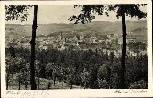 Ak Wunsiedel im Fichtelgebirge Oberfranken, Blick vom Schützenhaus