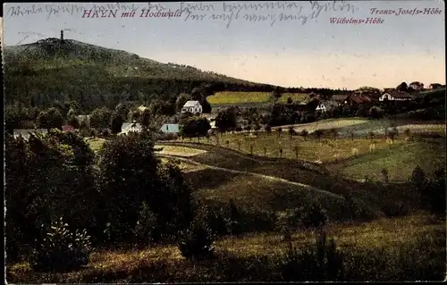 Ak Hayn Hain Oybin Oberlausitz, Hochwald, Franz-Josefs-Höhe, Wilhelms-Höhe