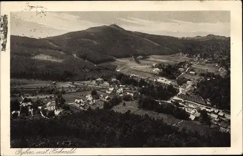 Ak Oybin in der Oberlausitz, Panorama, Hochwald