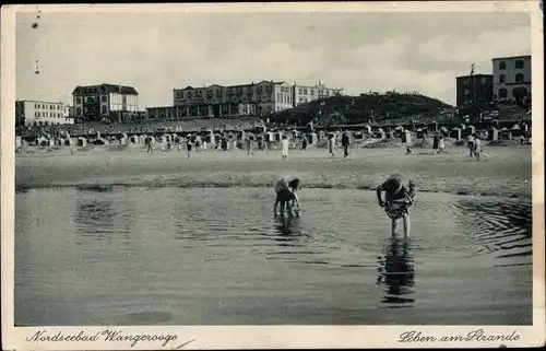 Ak Nordseebad Wangerooge in Ostfriesland, Strand