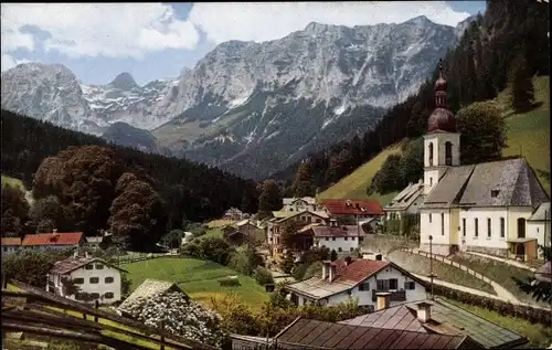 Ak Berchtesgaden, Ramsau mit Reiteralp und Mühlstutzhörnern