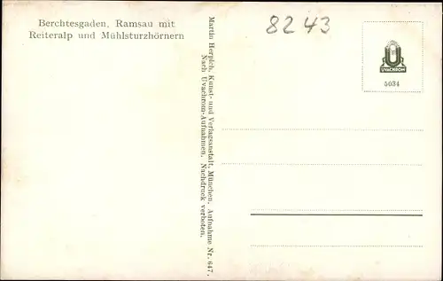 Ak Berchtesgaden, Ramsau mit Reiteralp und Mühlstutzhörnern