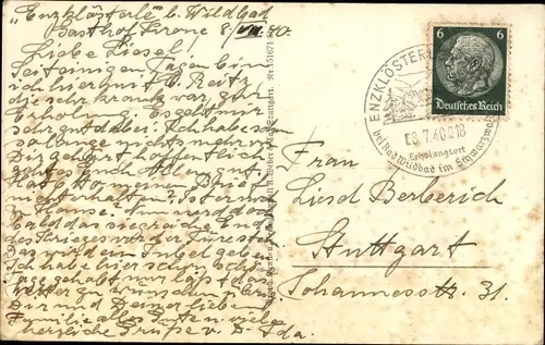 Ak Enzklösterle im Schwarzwald, Panorama