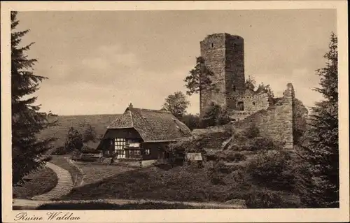 Ak Königsfeld im Schwarzwald Baden, Ruine Waldau