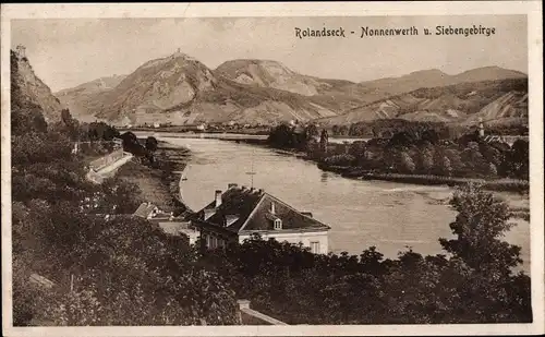 Ak Rolandseck Remagen am Rhein, Nonnenwerth, Siebengebirge