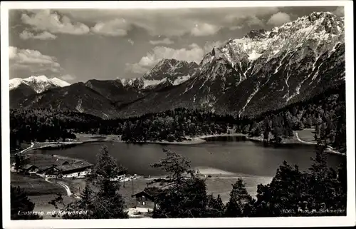 Ak Mittenwald in Oberbayern, Lautersee, Karwendel