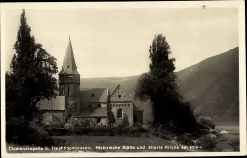 Ak Trechtingshausen am Rhein, Clemenskapelle, Historische Stätte, älteste Kirche am Rhein