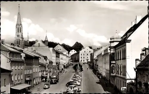 Ak Zwiesel im Bayerischen Wald, Stadtplatz, Kirche