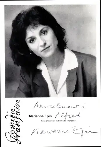 Ak Schauspielerin Marianne Épin, Portrait, Autogramm