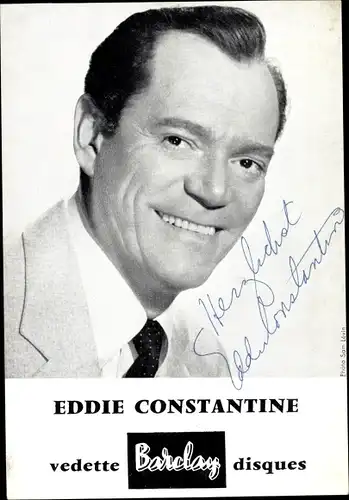 Ak Schauspieler Eddie Constantine, Portrait, Autogramm