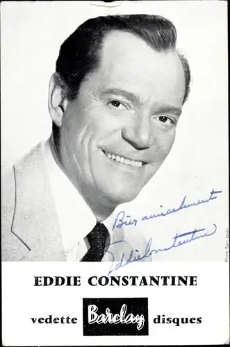 Ak Schauspieler Eddie Constantine, Portrait, Autogramm