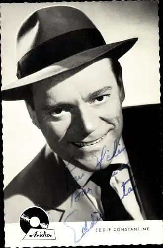 Ak Schauspieler Eddie Constantine, Portrait, Autogramm