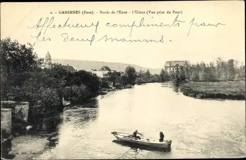 Ak Garennes Eure, Bords de l'Eure