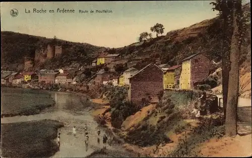 Ak La Roche en Ardenne Wallonie Luxemburg, Route de Houffalize