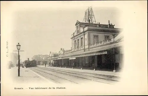 Ak Ronse Renaix Ostflandern, Bahnhof, Gleisseite