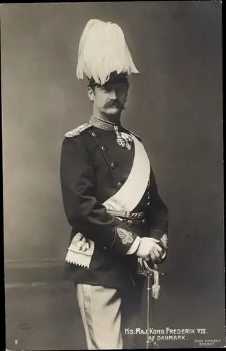 Ak König Friedrich von Dänemark, Portrait in Uniform
