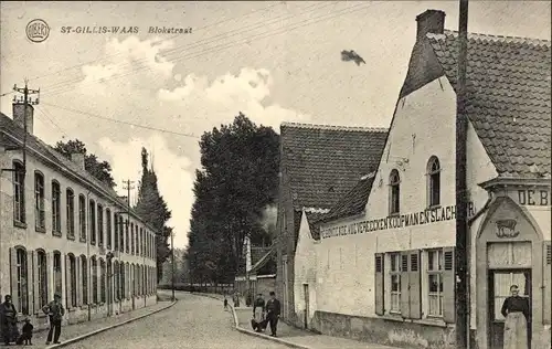 Ak Sint Gillis Waas Ostflandern, Blokstraat