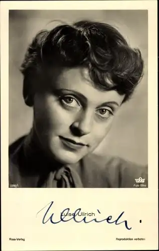 Ak Schauspielerin Luise Ullrich, Portrait, Autogramm