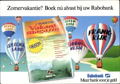 Ak Heißluftballons, Reklame, Rabobank