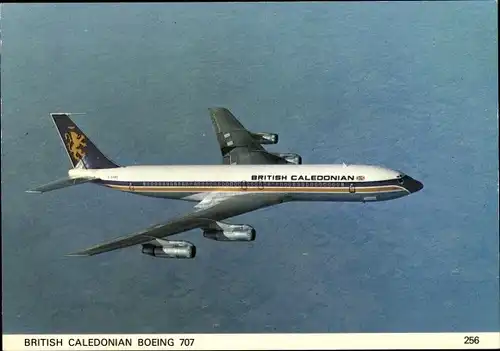 Ak Britisches Passagierflugzeug, British Caledonian Airways, Boeing 707