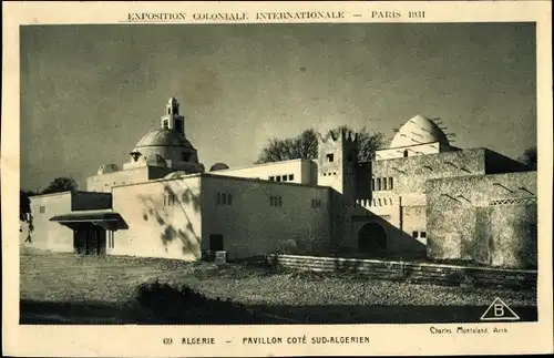 Ak Paris, Internationale Kolonialausstellung 1931, Algerien, algerischer Südküstenpavillon