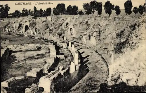 Ak Karthago Karthago Tunesien, Das Amphitheater