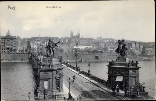 Ak Praha Prag Tschechien, Palackybrücke