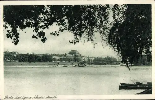 Ak Praha Prag Tschechien, Durchblick zur Stadt