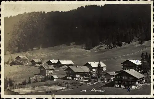 Ak Morgins Kanton Wallis Schweiz, Teilansicht