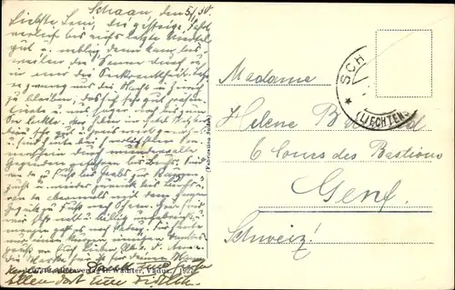 Ak Vaduz Liechtenstein, Schloss, Panorama